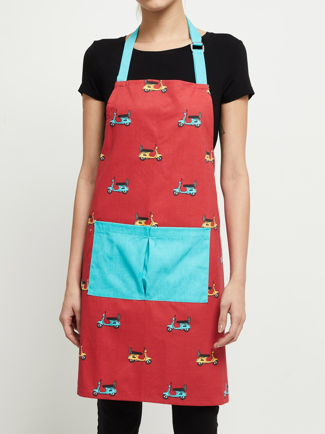 

Home Centre Red & Blue Printed Cotton Aprons
