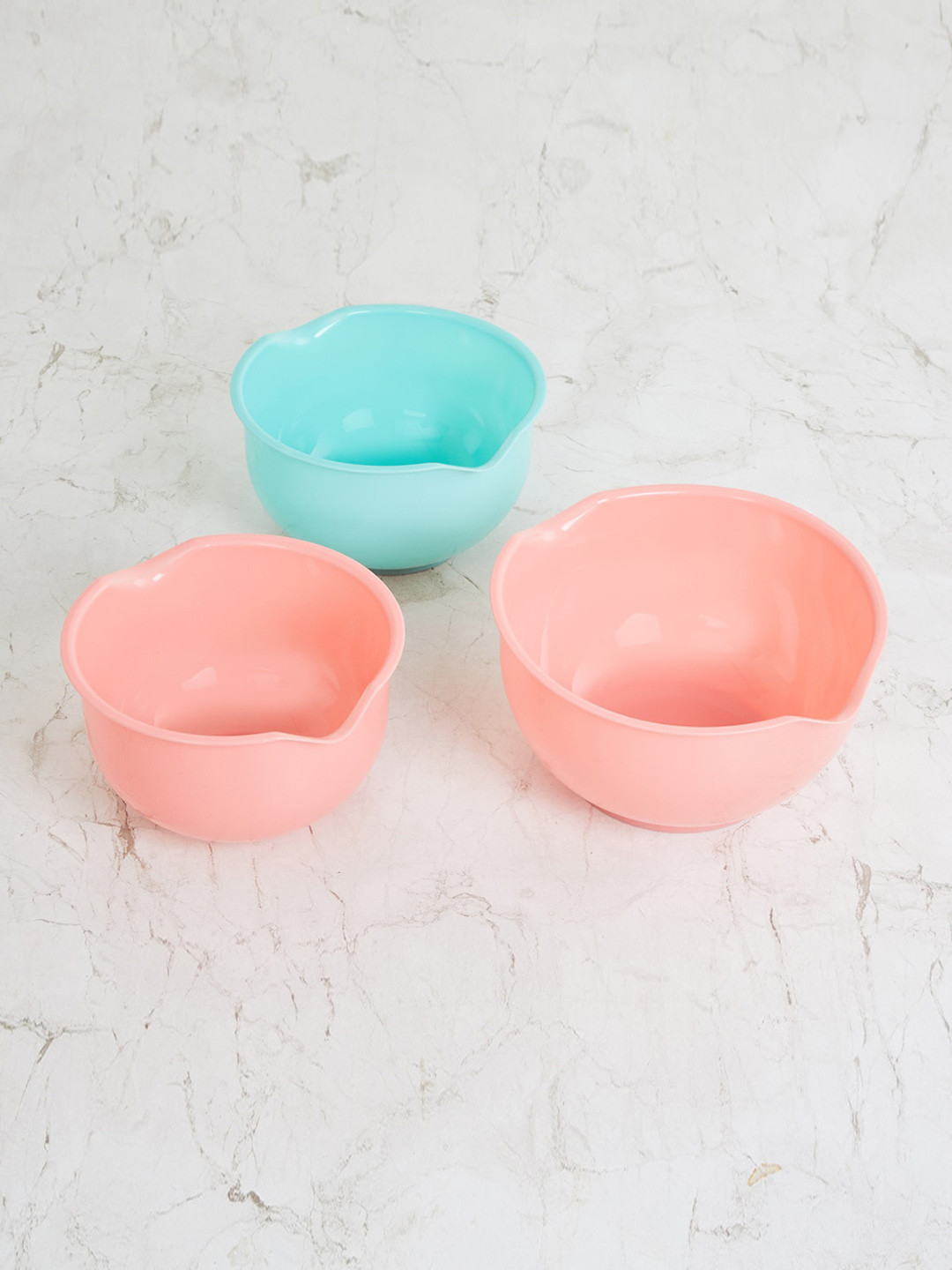 

Home Centre Set Of 3 Solid Mixing Bowls, Peach