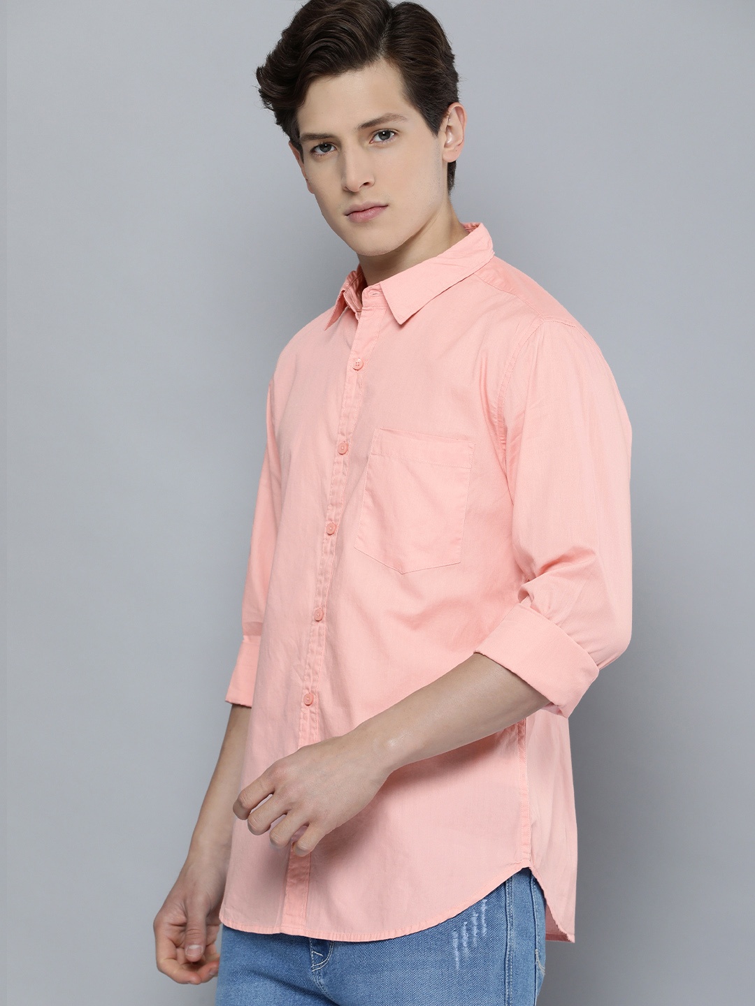 

Harvard Men Pink Solid Casual Shirt