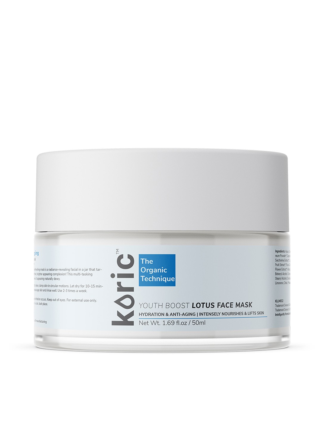 

Koric Youth Boost Lotus Face Mask with 0.5% VItamin E & Star Fruit Extract 50 ml, White