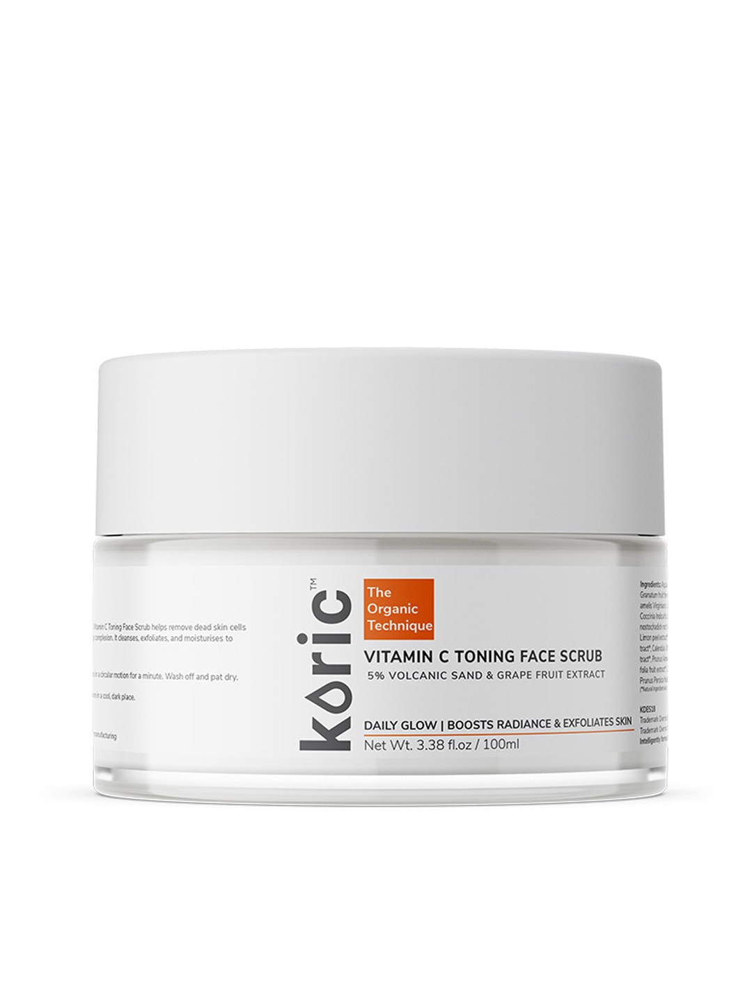 

Koric Vitamin C Toning Face Scrub with 5% Volcanic Sand & Grapefruit Extract 100 ml, White