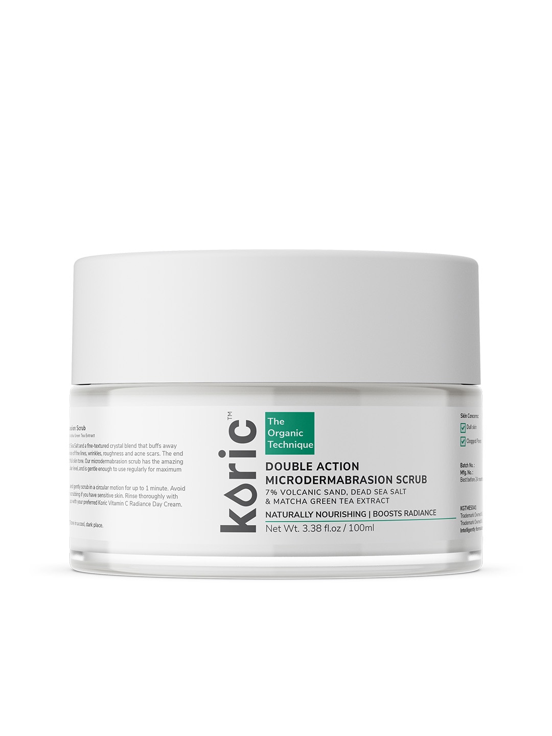

Koric Naturally Nourishing Double Action Microdermabrasion Scrub - 100ml, White