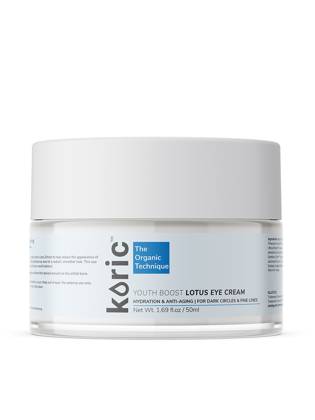 

Koric Youth Boost Lotus Eye Cream with 0.5% VItamin E & Cucumber Extract 50 ml, White