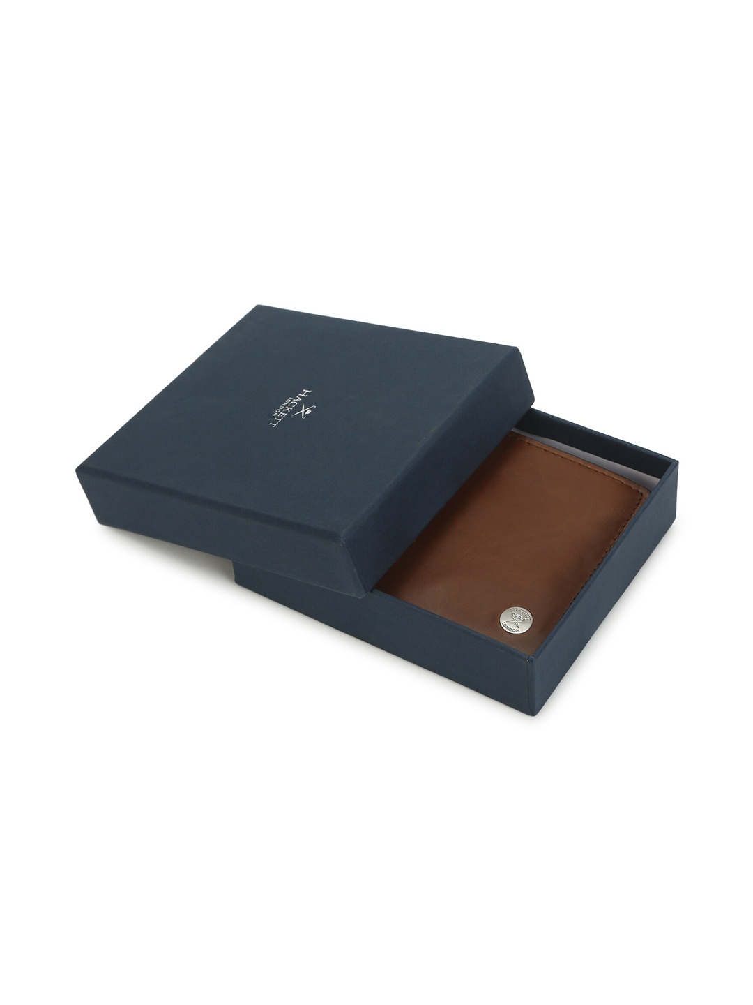 

HACKETT LONDON Men Brown Leather Two Fold Wallet