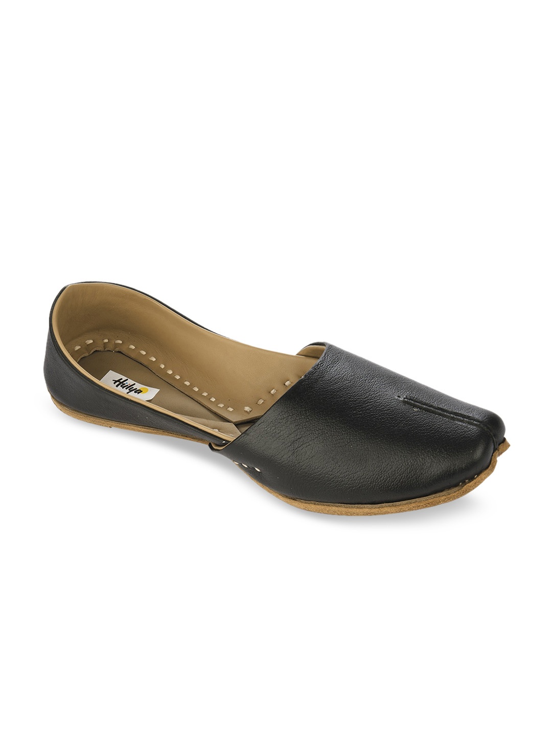 

Hulya Men Black Leather Mojaris
