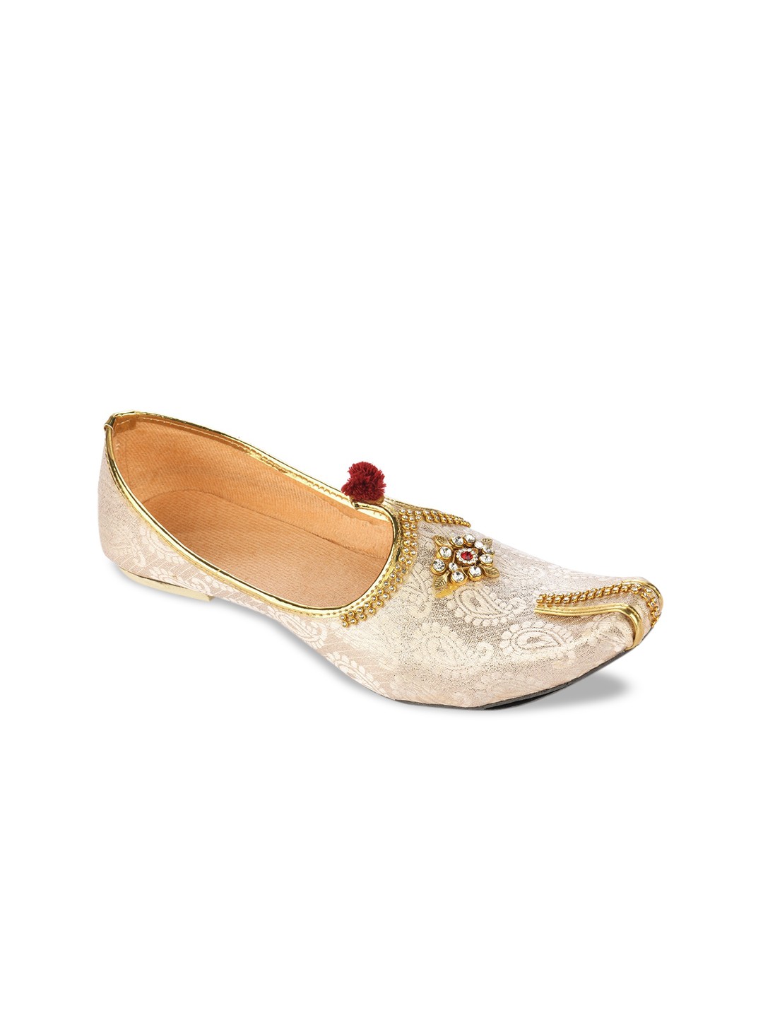 

Hulya Men Off White Woven Design Mojaris