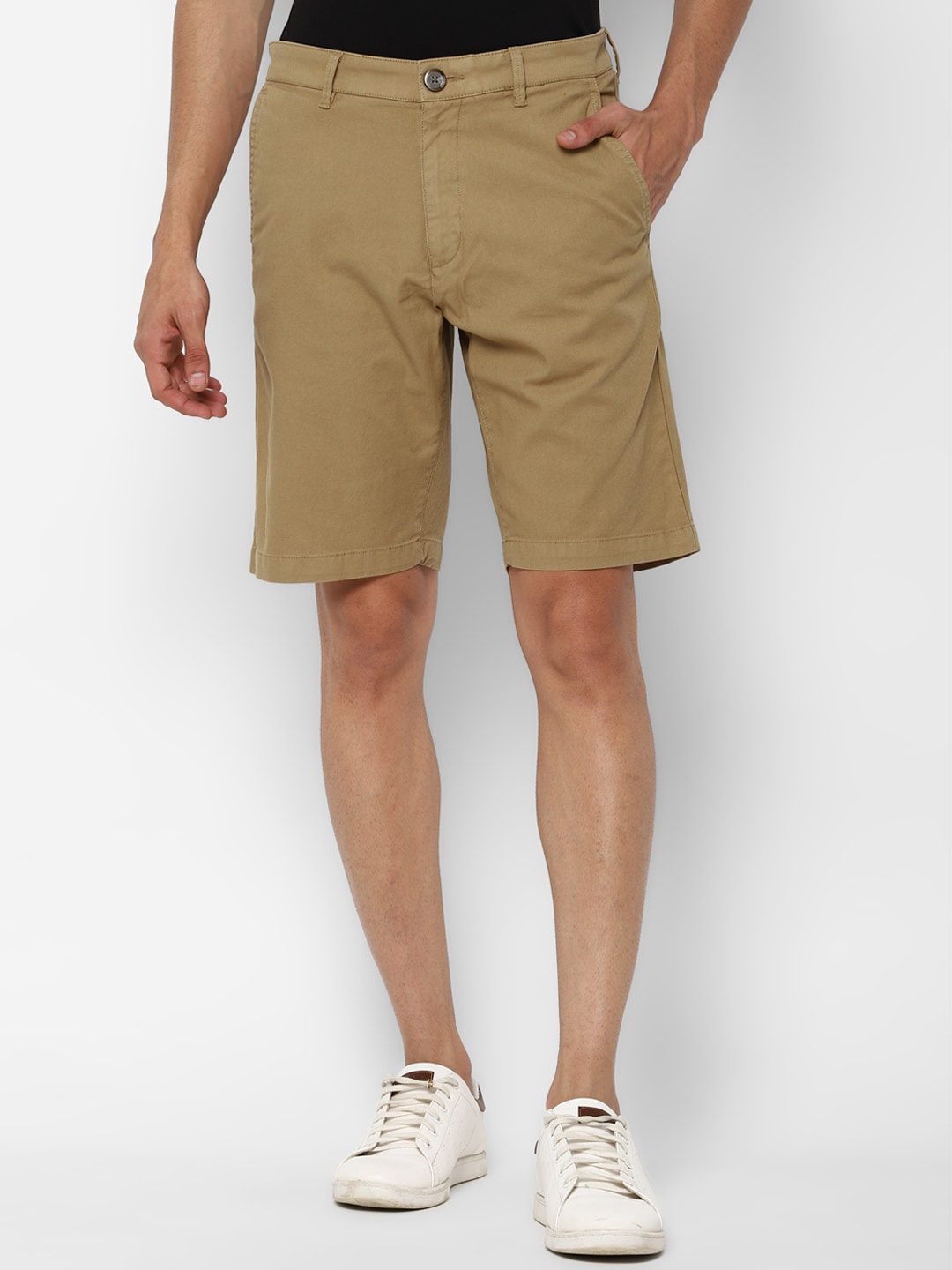 

SIMON CARTER LONDON Men Khaki Slim Fit Chino Shorts