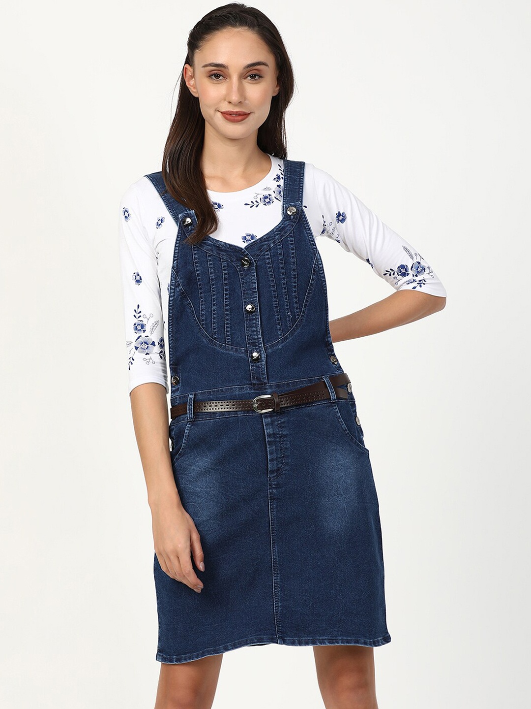 

V2 Value & Variety Blue Denim Pinafore Dress