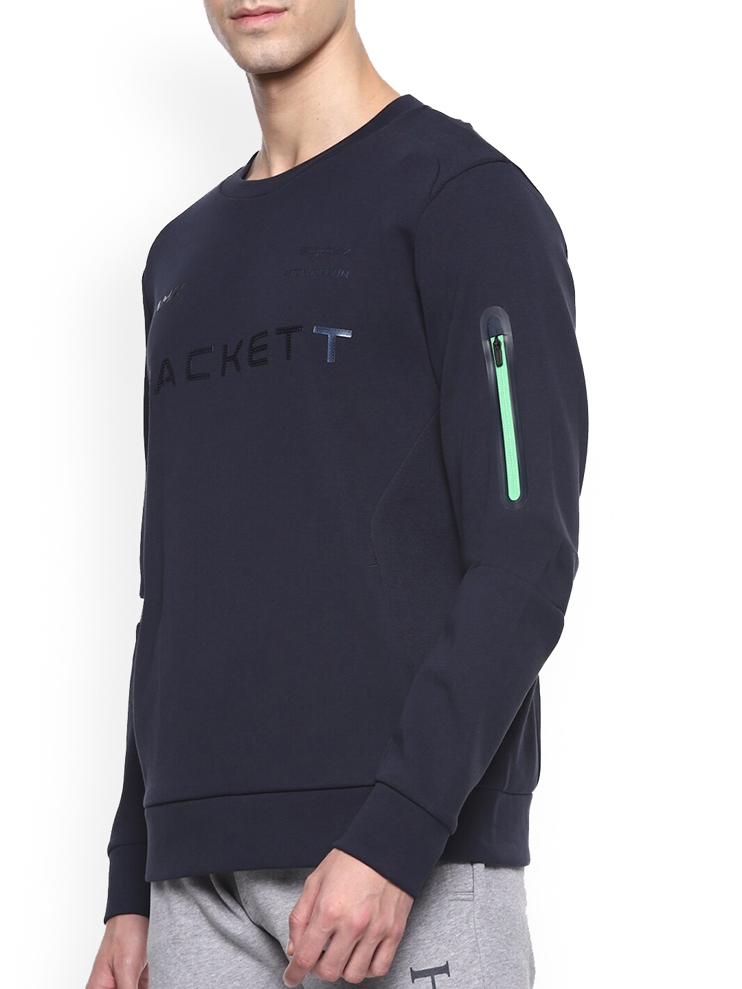 

HACKETT LONDON Men Navy Blue Printed Sweatshirt