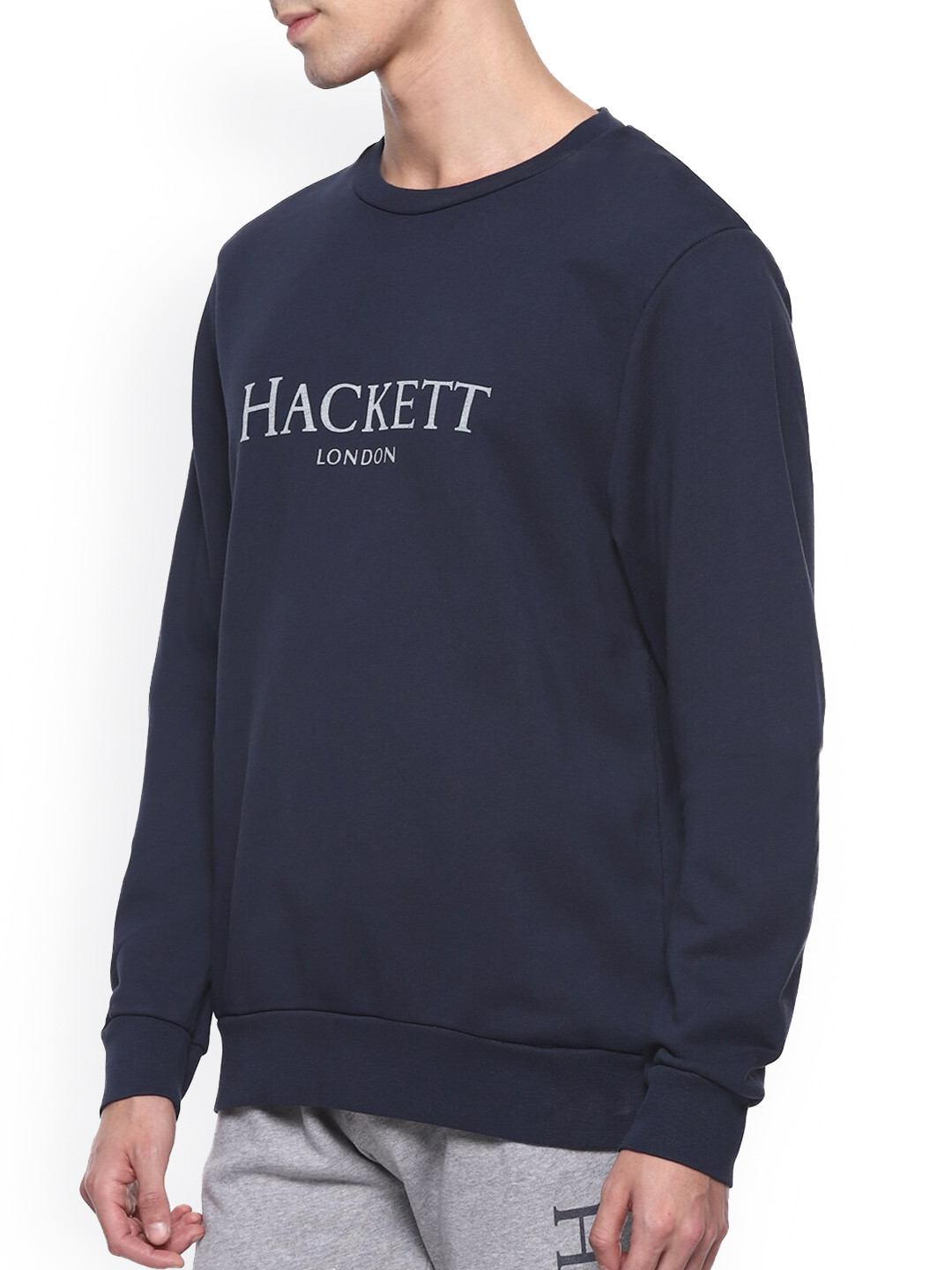 

HACKETT LONDON Men Navy Blue Printed Sweatshirt