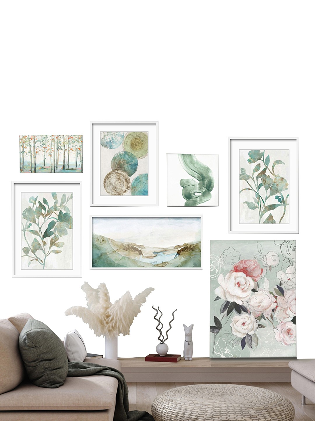 

Home Centre Green Set of 4 Corsica Wall Frames