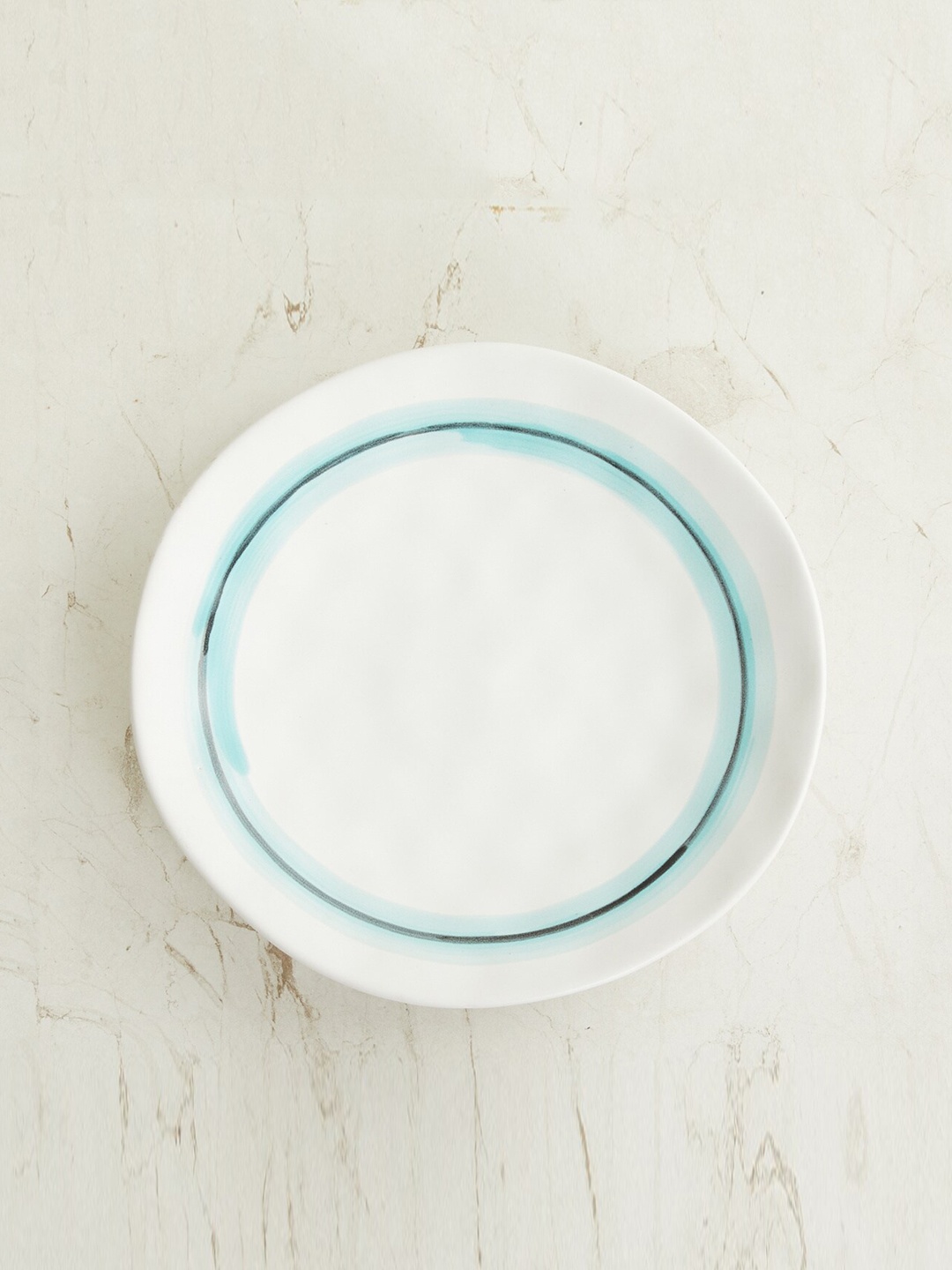 

Home Centre Teal Printed Stoneware Serveware