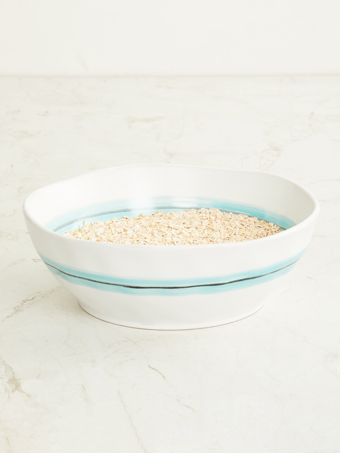

Home Centre Blue & White Printed Serving Bowl