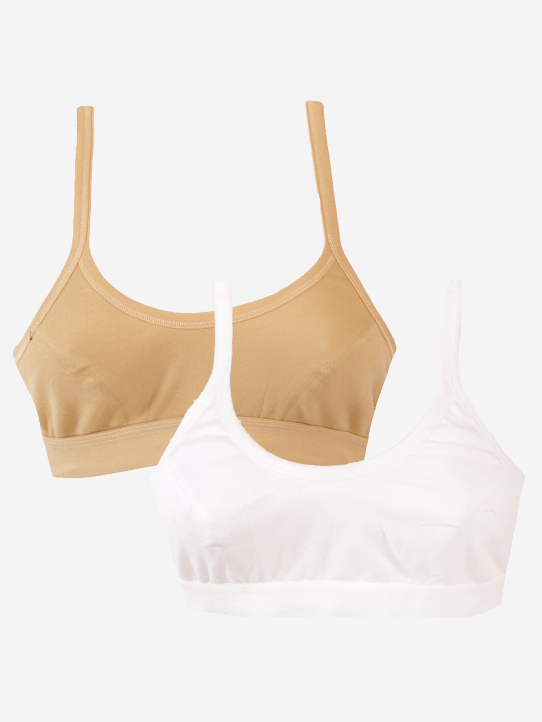 

YK Girls Pack Of 2 White & Tan Beginners Bra