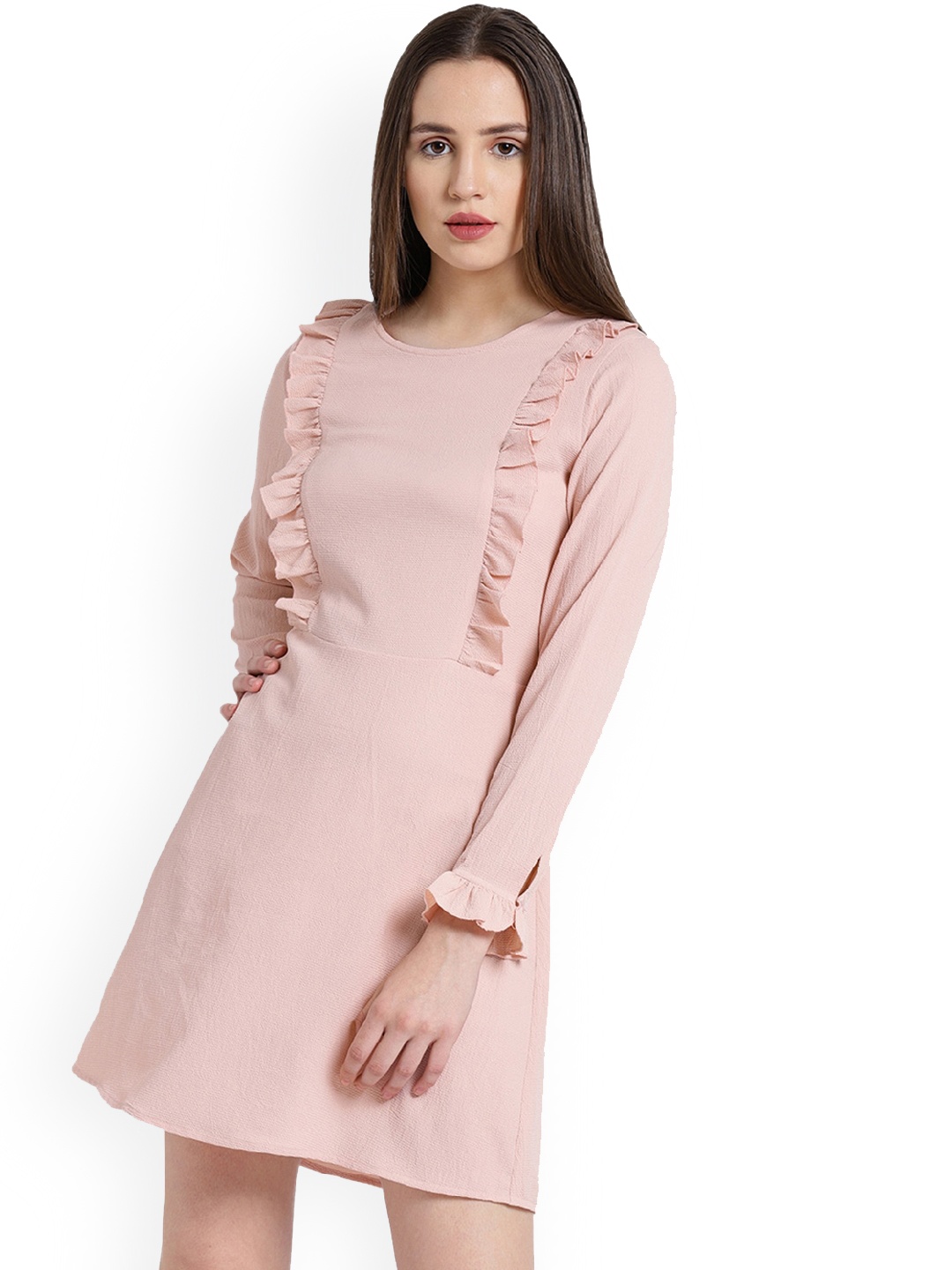 

DODO & MOA Peach-Coloured Crepe Dress