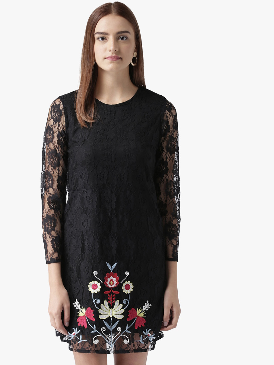 

DODO & MOA Black Lace A-Line Dress