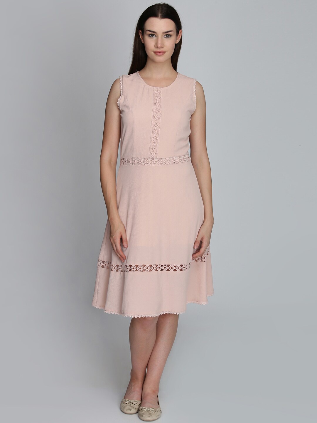 

DODO & MOA Peach-Coloured Crepe Dress