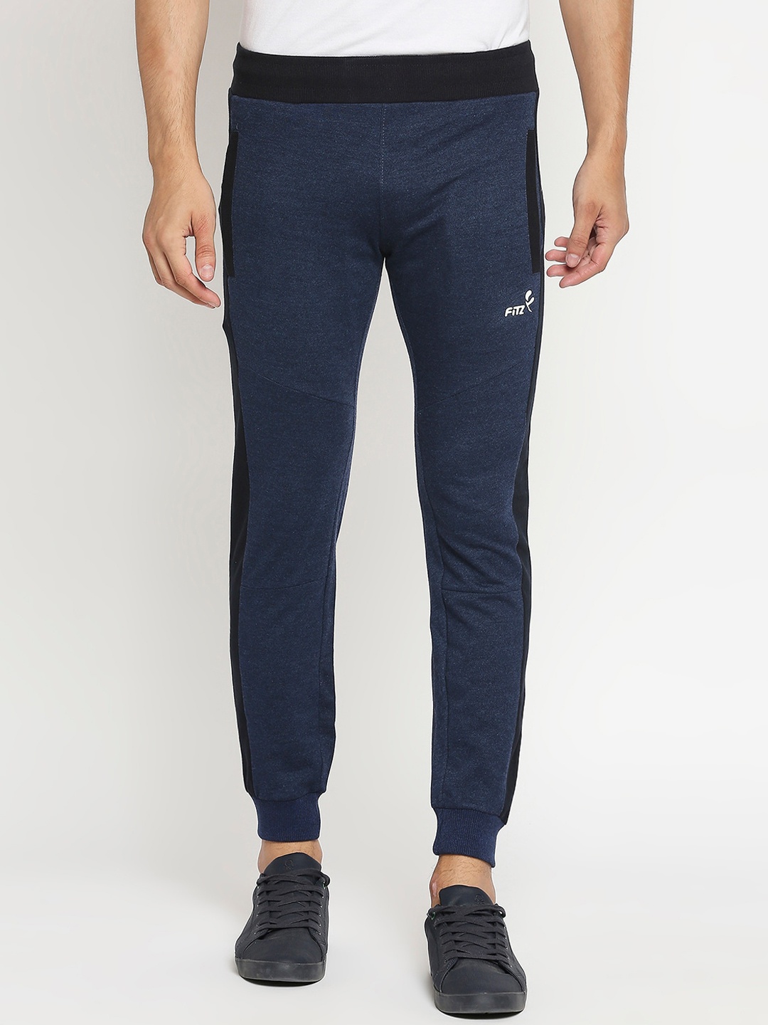 

FiTZ Men Blue Solid Slim-Fit Joggers