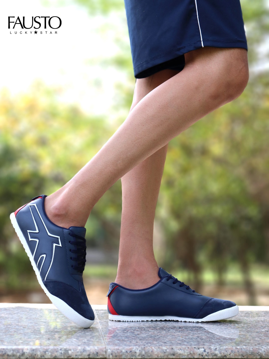 

FAUSTO Men Blue PU Sneakers