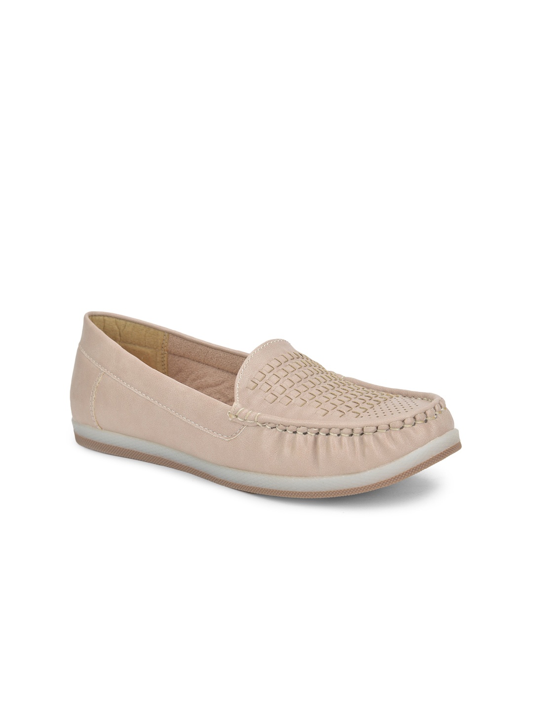 

SALARIO Women Cream-Coloured PU Loafers