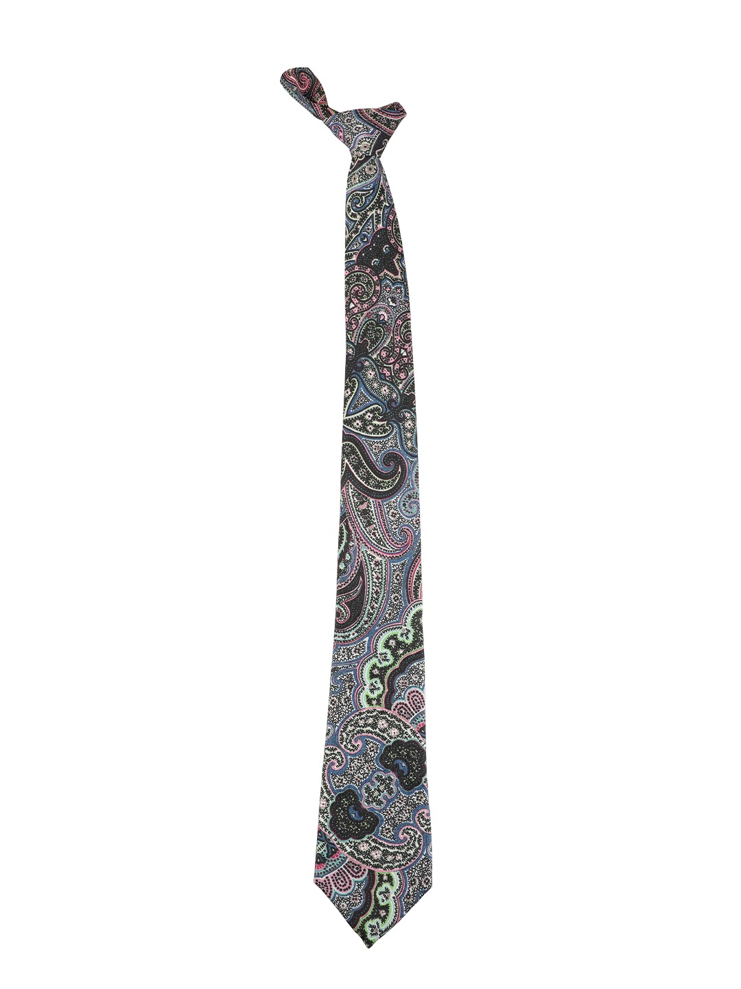 

Alvaro Castagnino Men Grey & Green Printed Skinny Tie