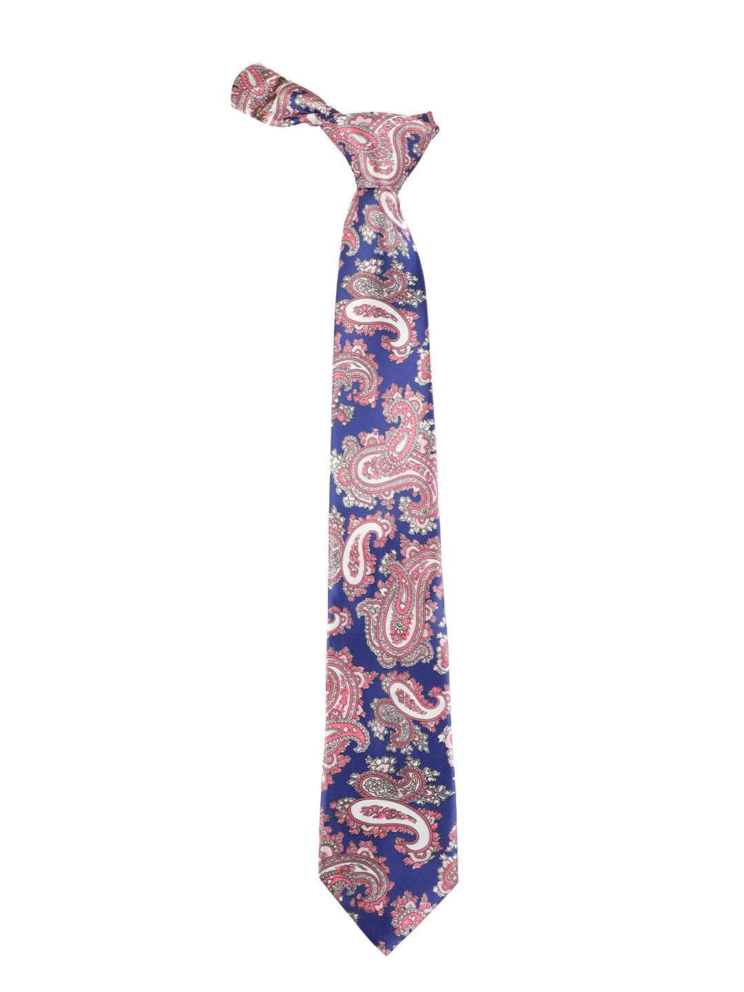 

Alvaro Castagnino Men Blue & Pink Paisley Printed Skinny Tie