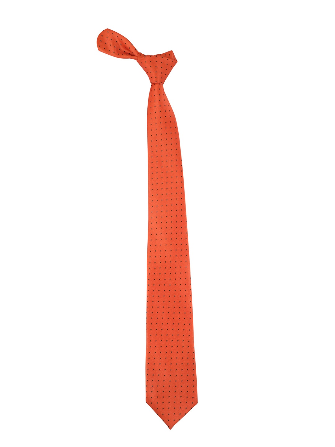 

Alvaro Castagnino Men Orange & Black Printed Skinny Tie