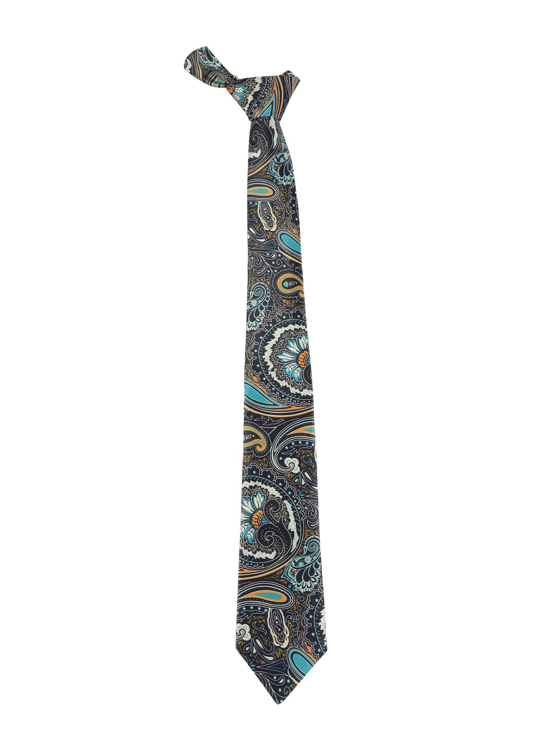 

Alvaro Castagnino Men Black & Yellow Printed Skinny Tie