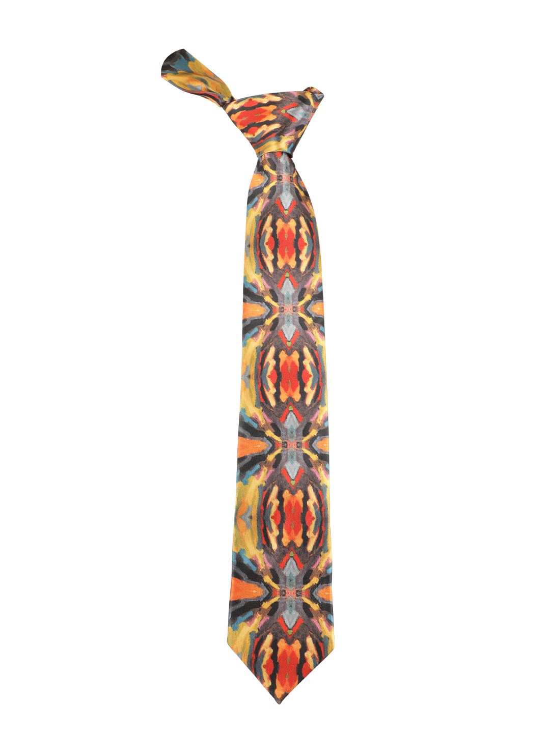 

Alvaro Castagnino Men Yellow & Orange Printed Skinny Tie