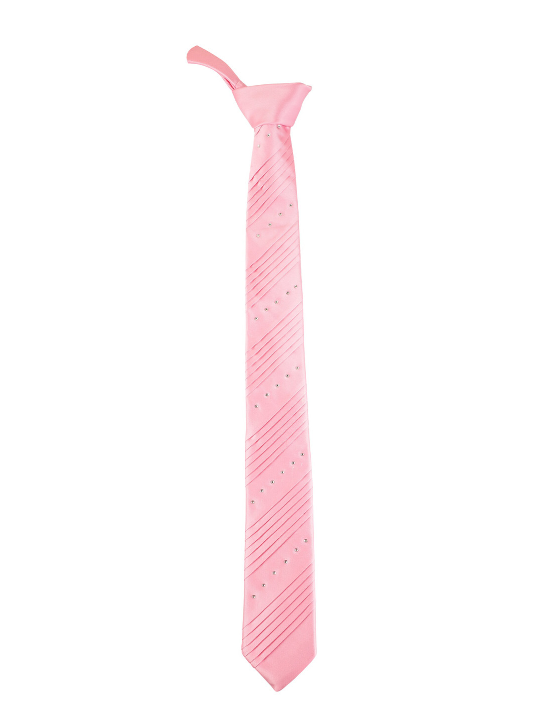 

Alvaro Castagnino Men Pink & Silver-Toned Striped Skinny Tie