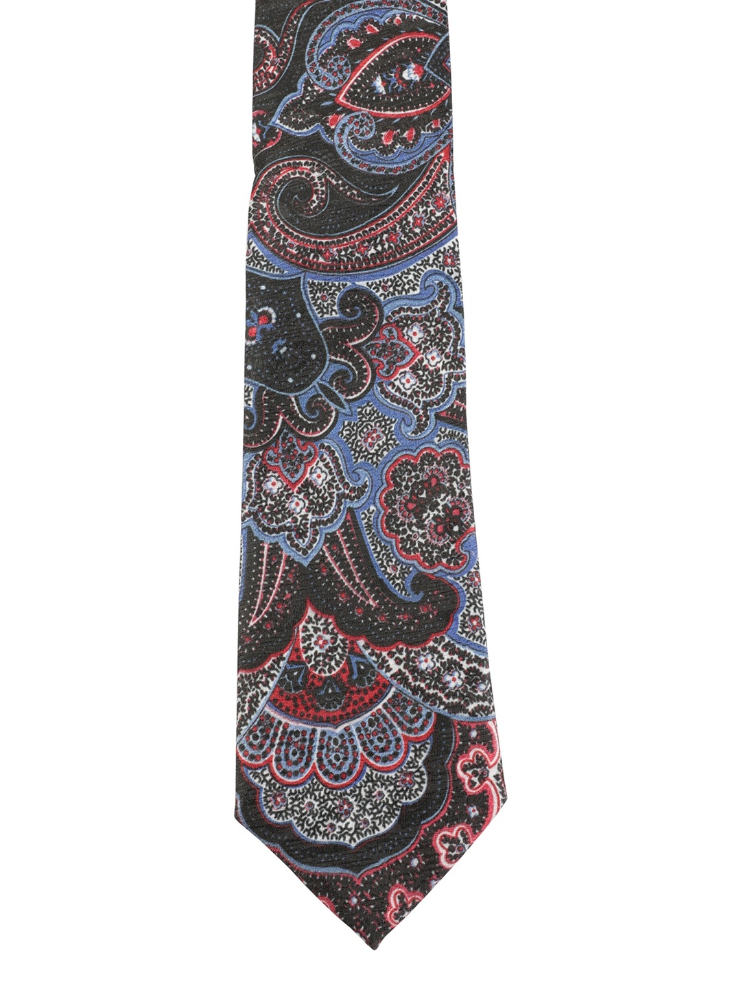 

Alvaro Castagnino Men Black & Blue Printed Skinny Tie