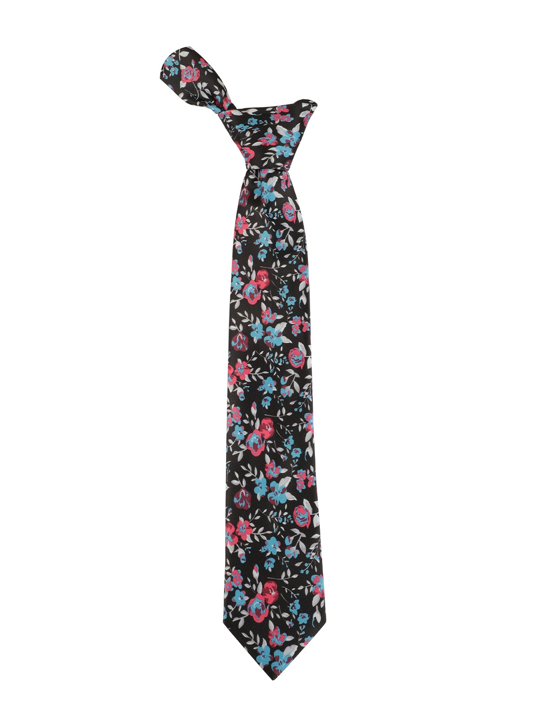

Alvaro Castagnino Men Black & Coral Printed Skinny Tie