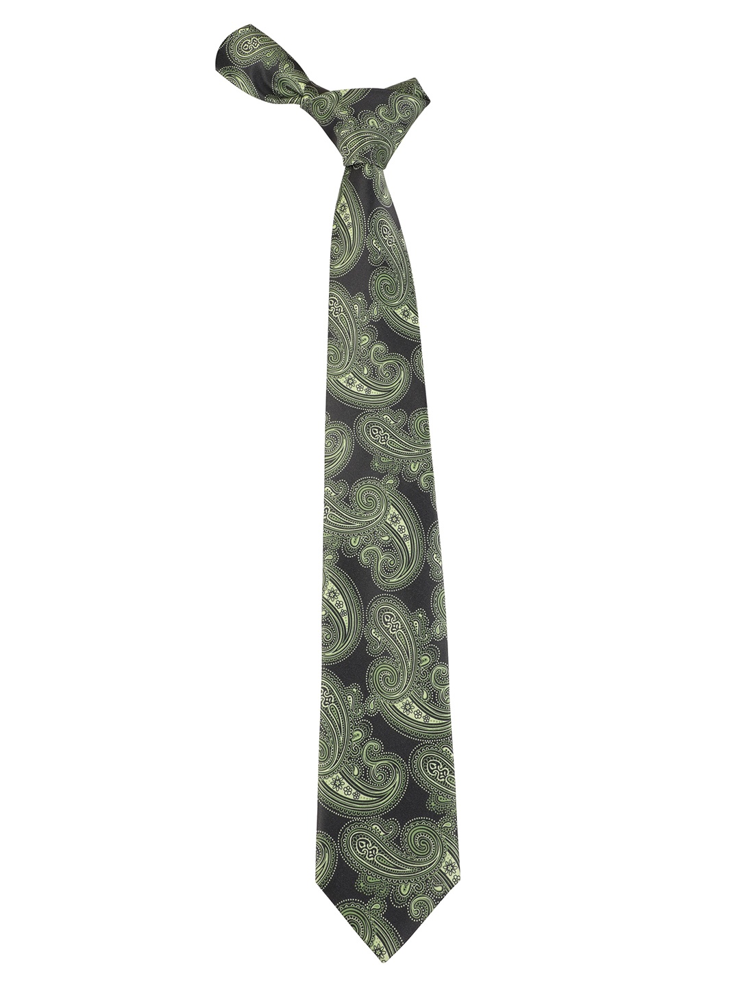 

Alvaro Castagnino Men Green & Black Printed Skinny Tie