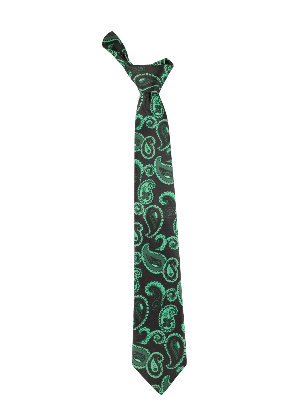 

Alvaro Castagnino Men Black & Green Printed Broad Tie