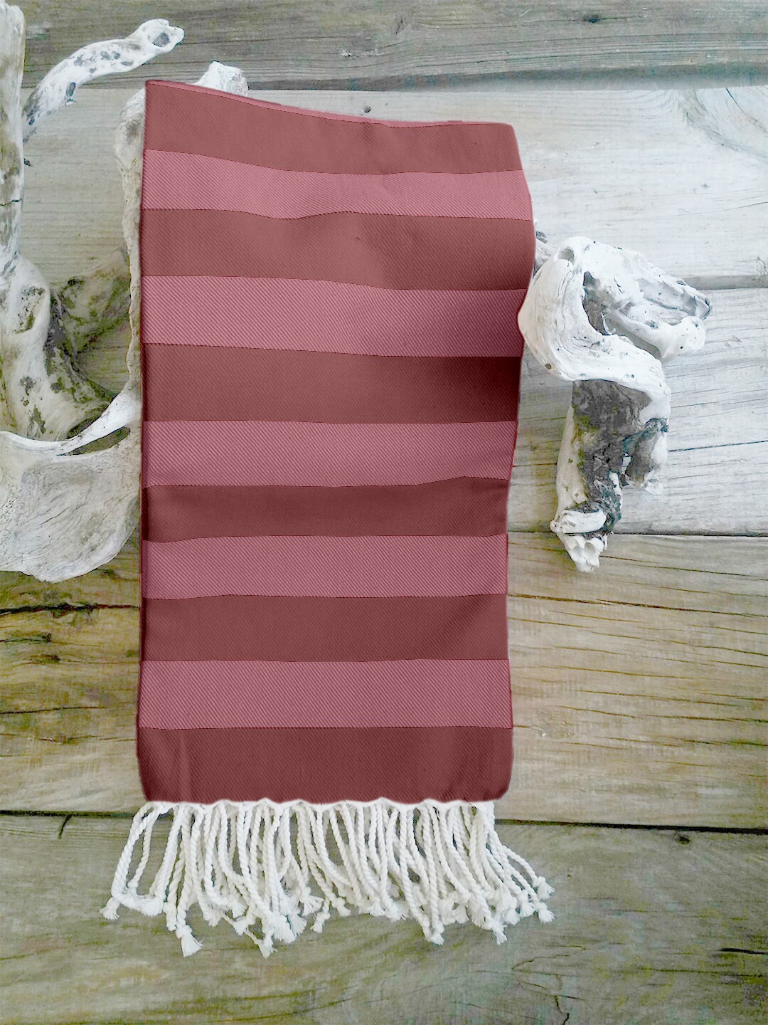 

Lushomes Red Hammam Beach Fouta Cotton Multipurpose Towel
