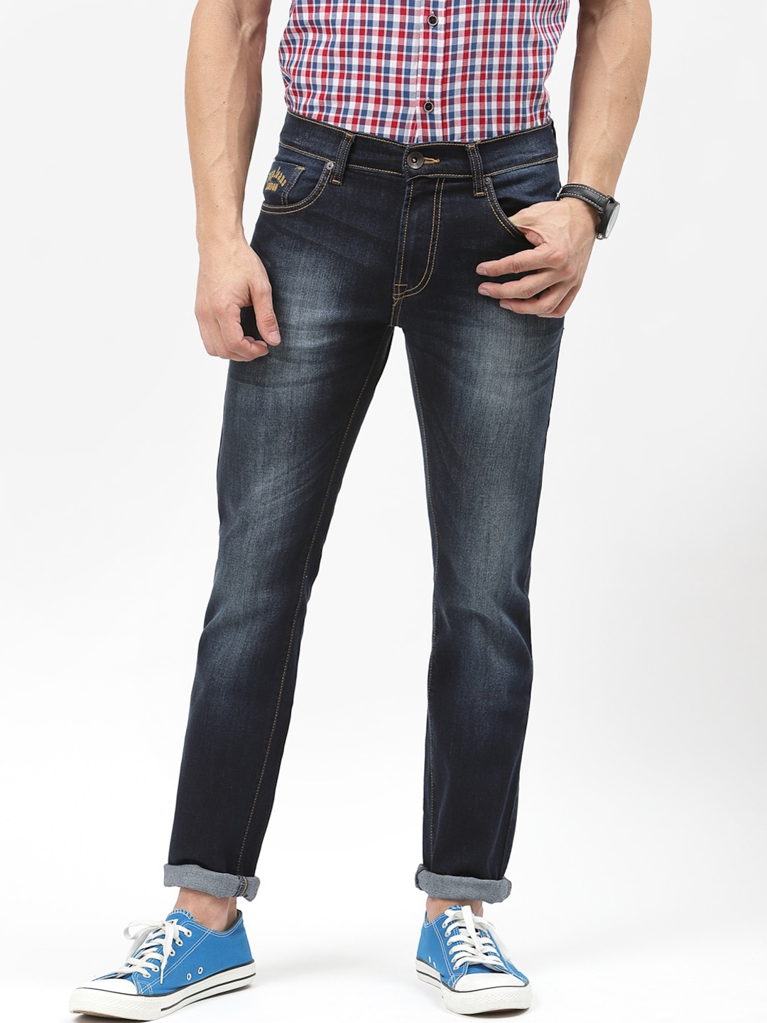 

Pepe Jeans Men Blue Slim Fit Mid Waist Heavy Fade Jeans