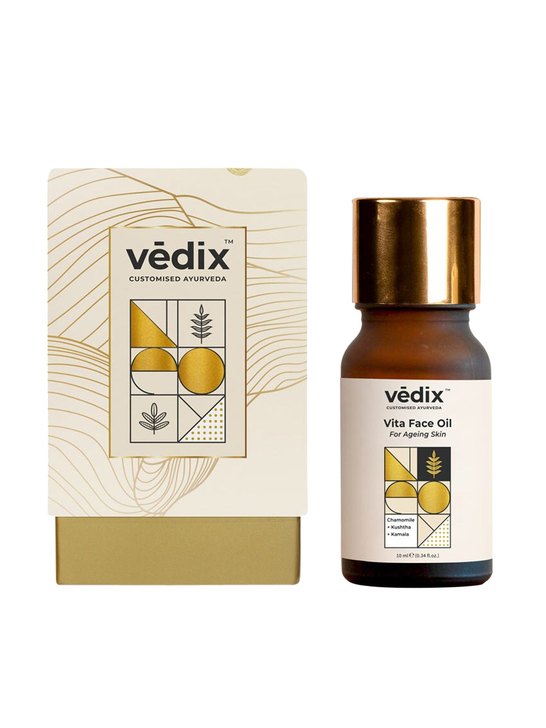 

VEDIX Customized Ayurvedic Vita Face Oil for Ageing Skin - 10ml, Brown
