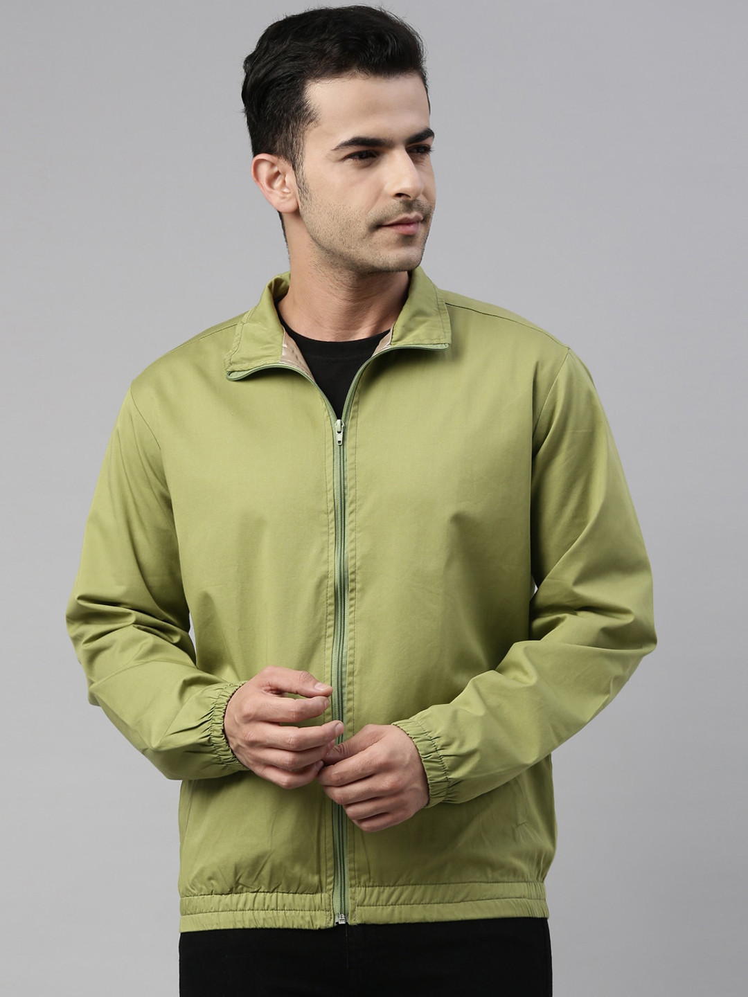 

CINOCCI Men Green Lightweight Sporty Jacket