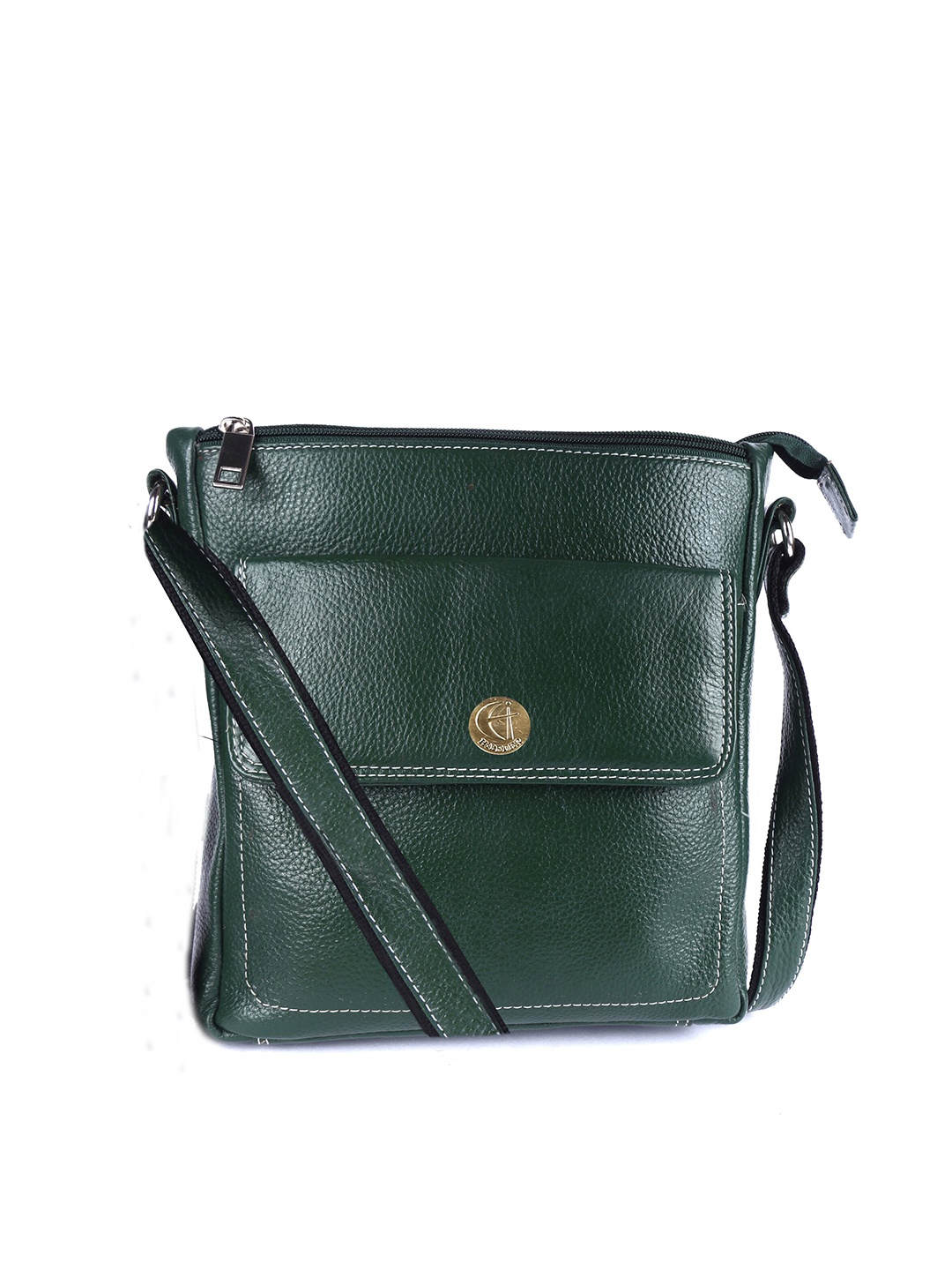 

HiLEDER Unisex Leather Messenger Bag, Green