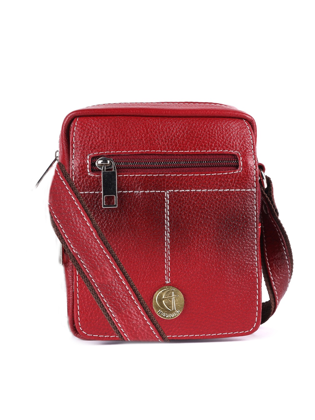 

HiLEDER Unisex Maroon Messenger Bag