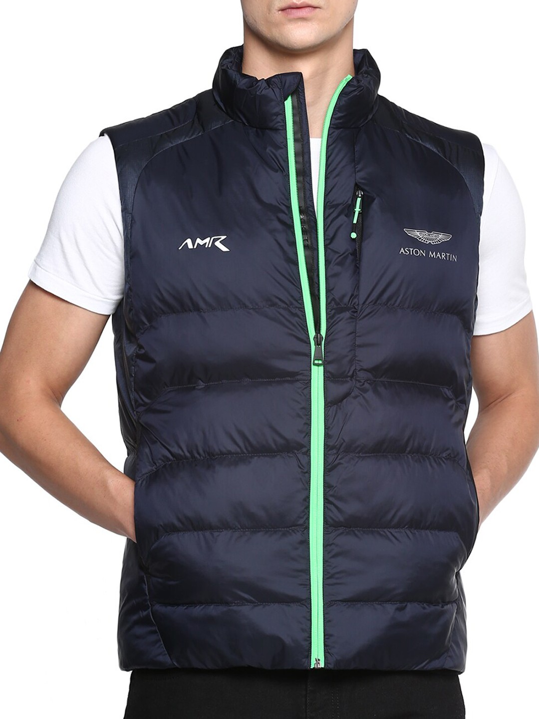 

HACKETT LONDON Men Navy Blue Cotton Puffer Jacket