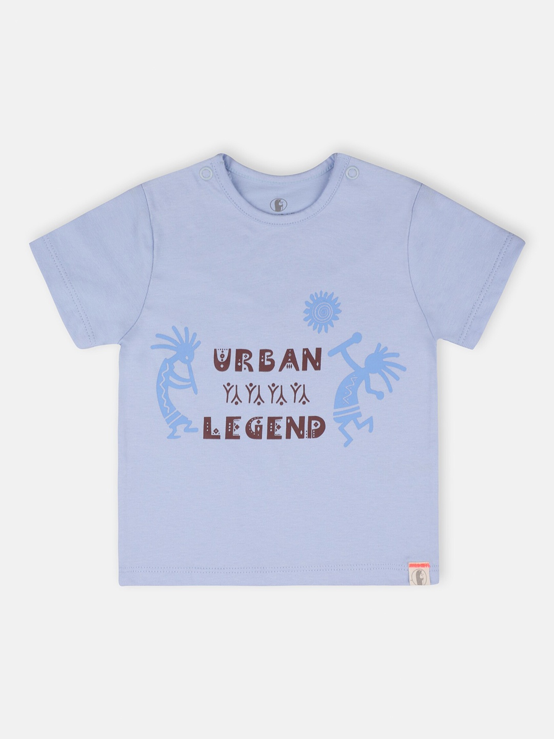 

Babysafe Boys Blue Typography Printed Applique T-shirt