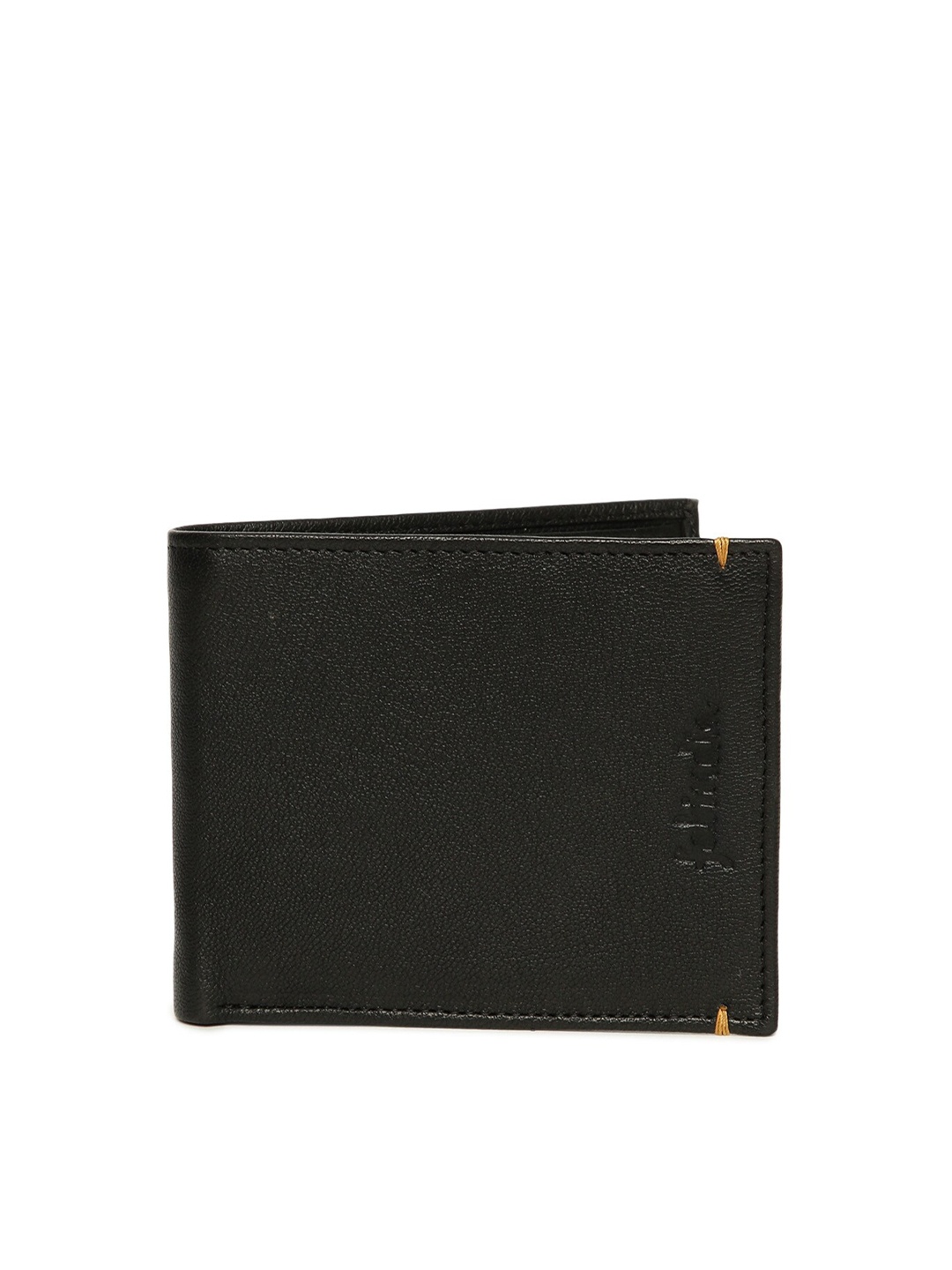 

Fabindia Women Black Leather Two Fold Wallet