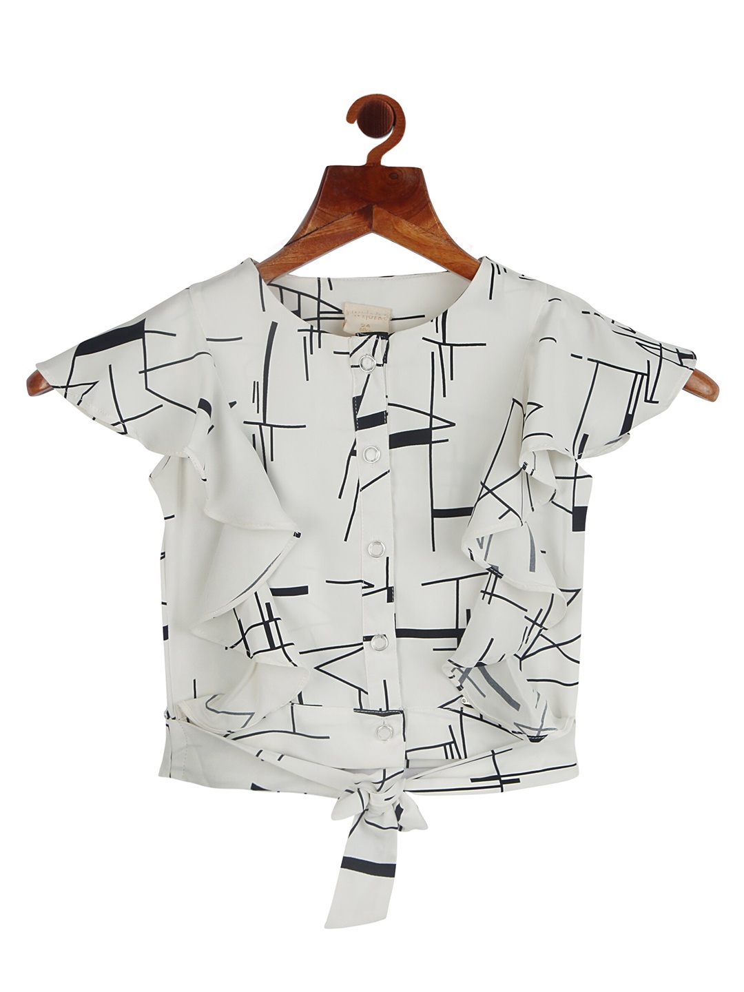 

Tiny Girl Girls Grey Geometric Regular Top