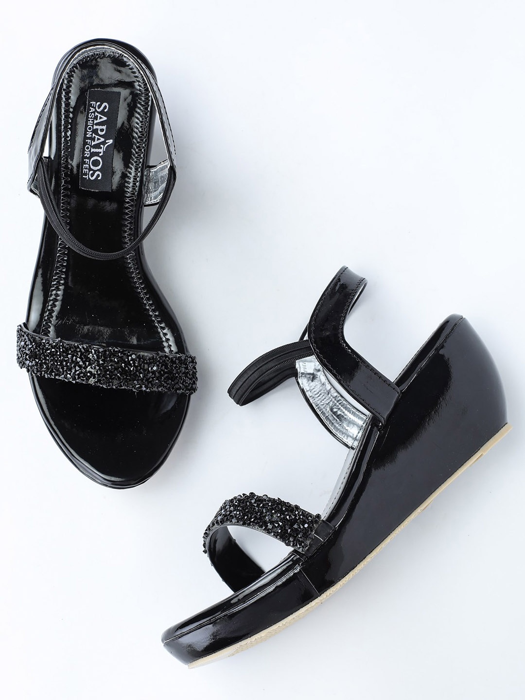 

SAPATOS Black Wedge Sandals