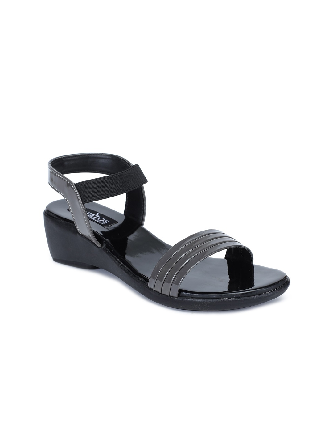 

SAPATOS Women Grey Striped Wedges