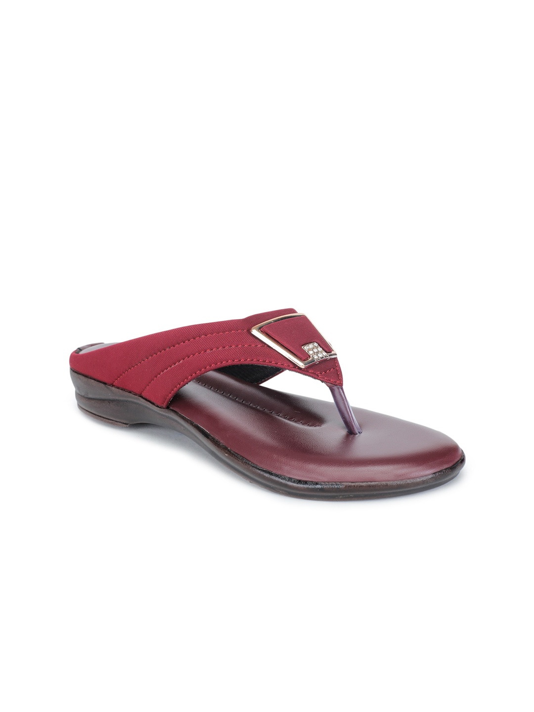 

SAPATOS Maroon Colourblocked Mules