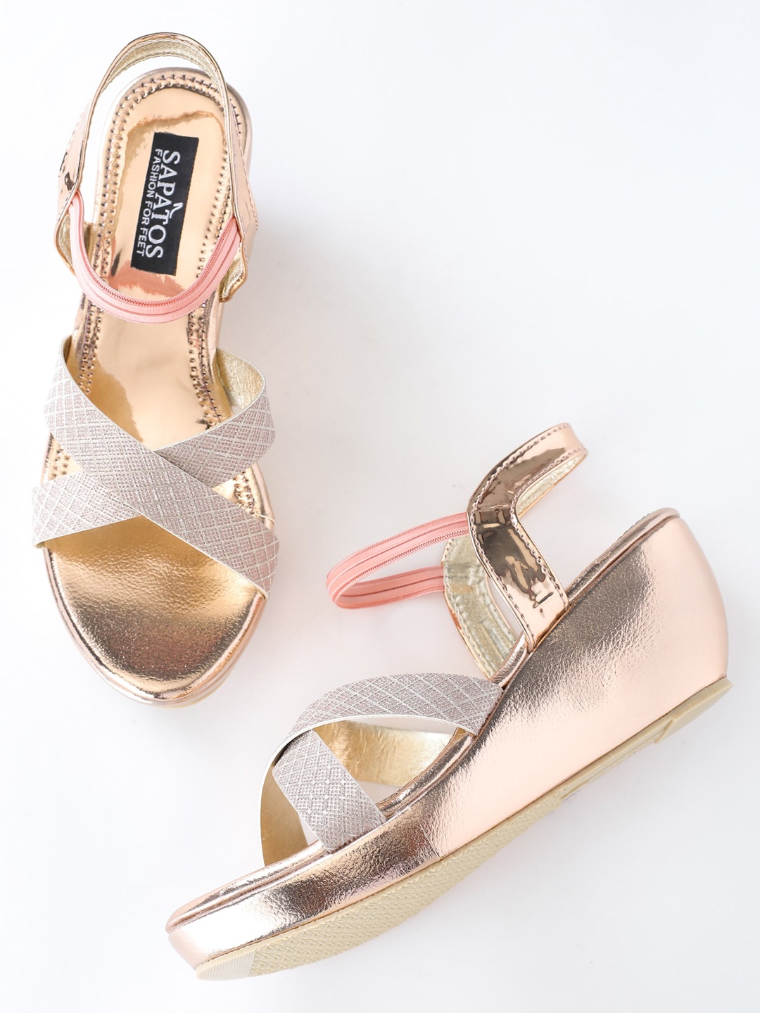 

SAPATOS Pink Wedge Sandals with Buckles