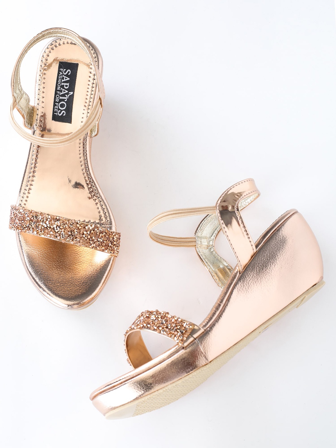 

SAPATOS Pink Embellished Wedge Sandals