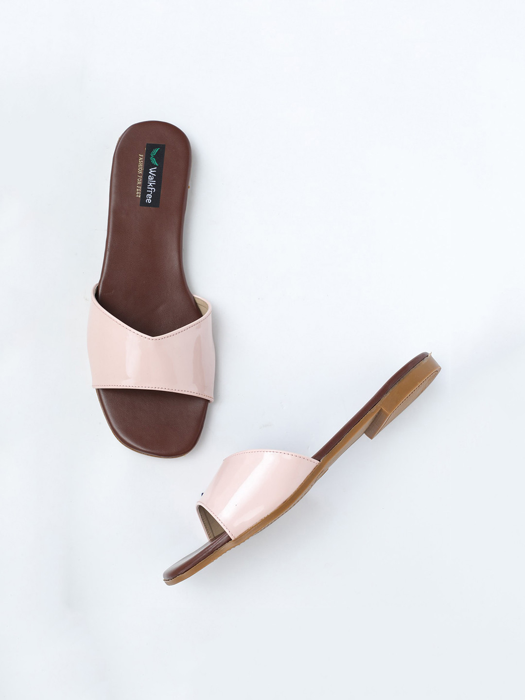 

Walkfree Women Beige Open Toe Flats